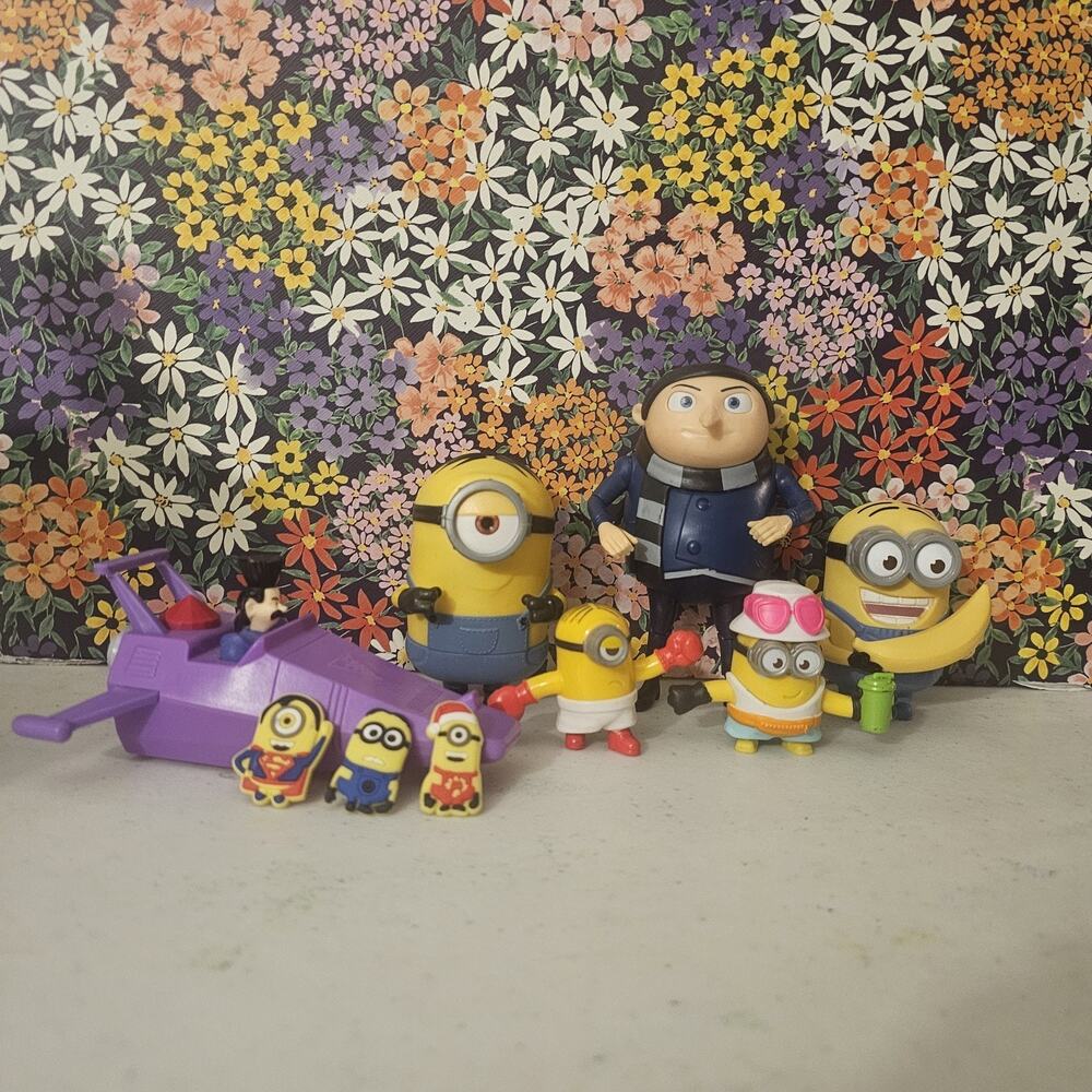 Despicable Me Figure Lot Minions Young Gru Balthazar Bratt McDonalds Shoe Charms